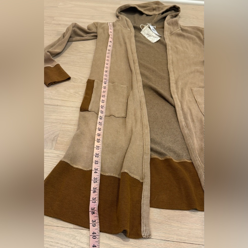 NEW Buckle BKE XS Brown Hoodie Duster Cardigan Sweater Mystree NWT Hooded Top - Picture 5 of 9